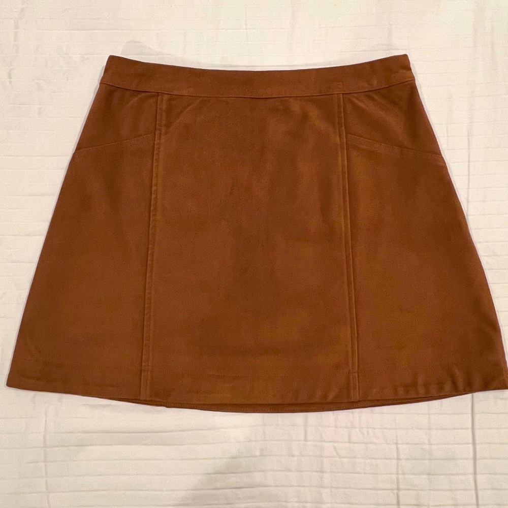 Abercrombie & Fitch brown faux suede mini skirt, size 4